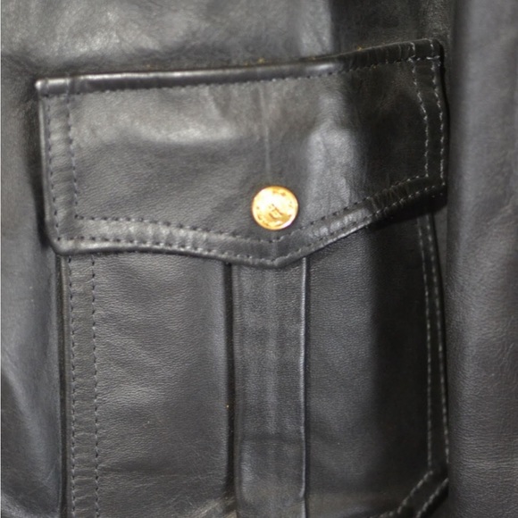 🇺🇸 Vintage US Police Trooper🏍 motorcycle leather jacket. - Picture 11 of 15